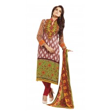 Triveni Pleasing Multi Colored Printed Cotton Salwar Kameez